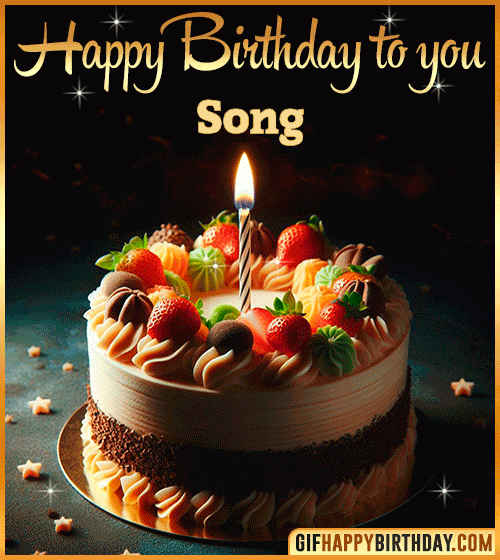 Happy Birthday to you gif Song