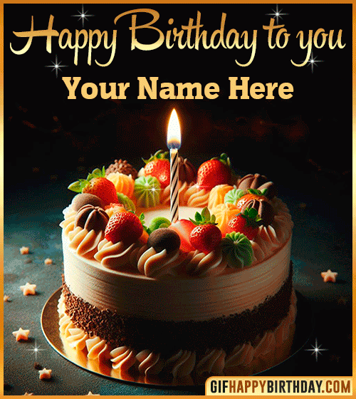 Happy Birthday to you gif for  with name edit