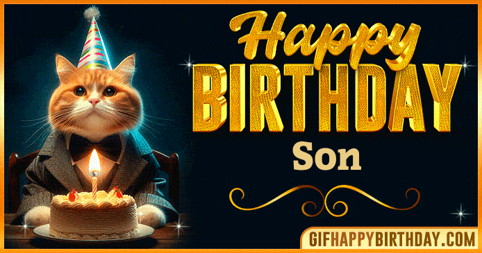 Happy Birthday Son GIF Images - FUNNY 🎂