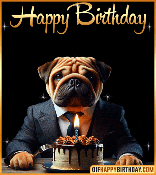 Funny Dog happy birthday for